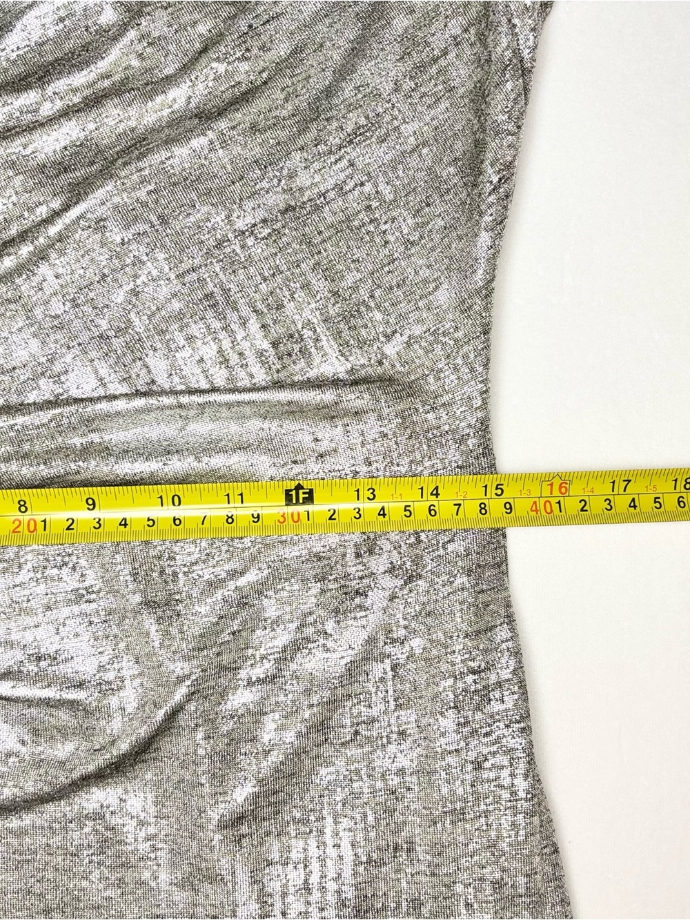 Vince Camuto Metallic Silver Sleeveless Cowl Dress - Picture 6 of 7